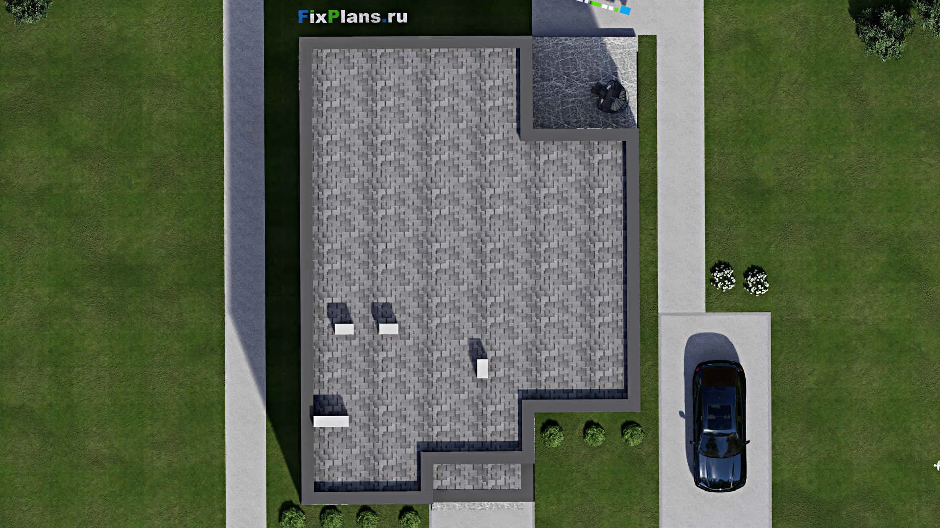 F-8918 - Проект двухэтажного дома 13 на 18, площадью 300 м² с террасой, балконом и 9 спальнями