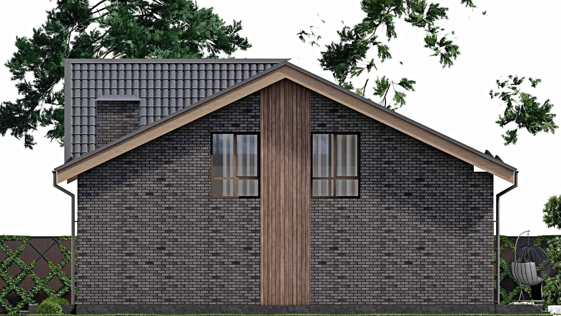 F-10169 - Планы дома с мансардой 13 на 15, площадью 310 м² с цокольным этажом и 5 спальнями