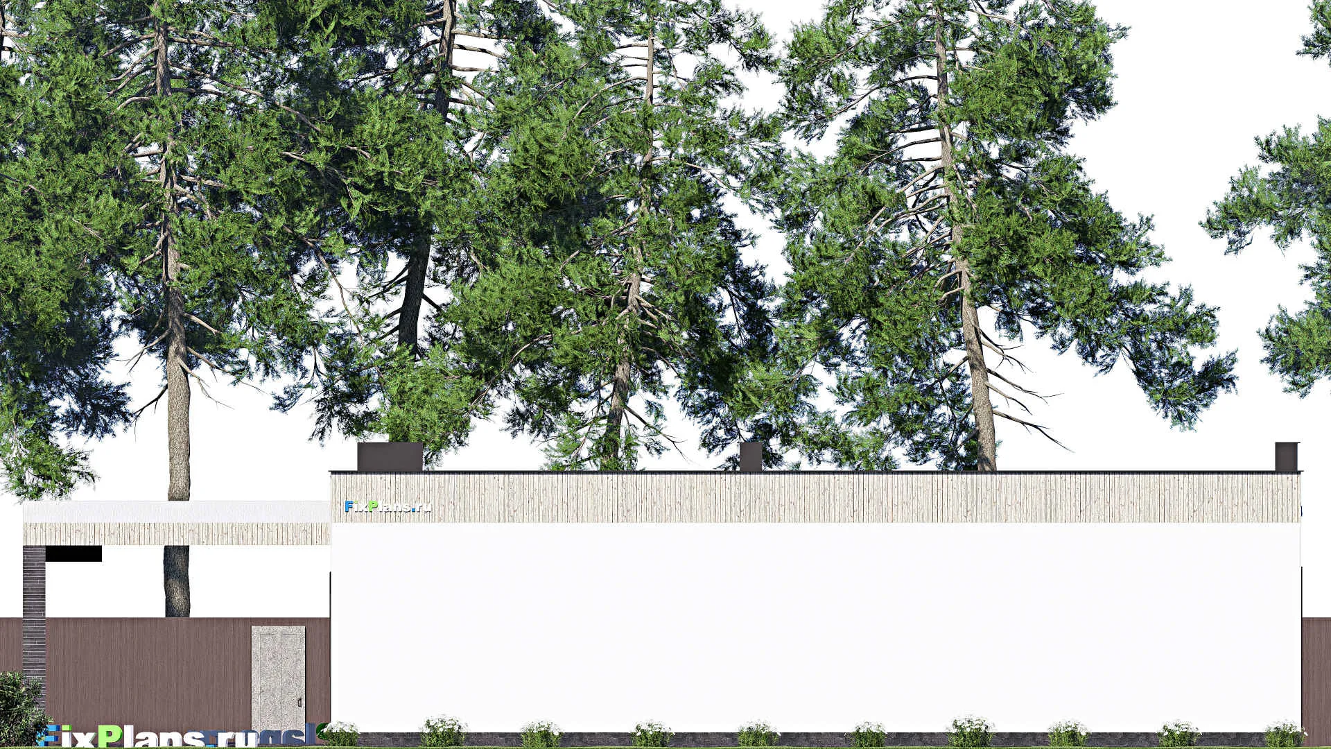 F-19313 - План одноэтажного дома 10 на 23, площадью 150 м² с 1 спальнями