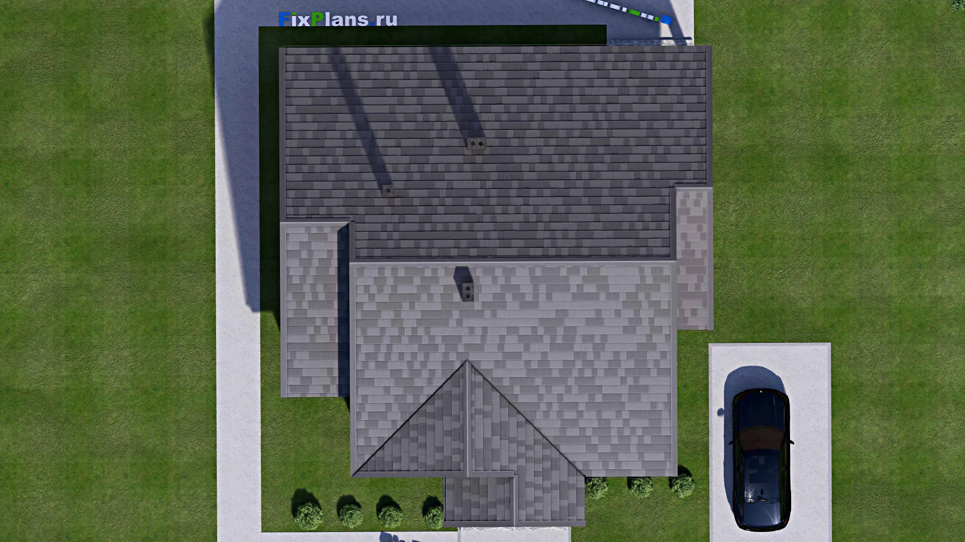 F-16424 - Проект одноэтажного дома 14 на 16, площадью 160 м² с 2 спальнями