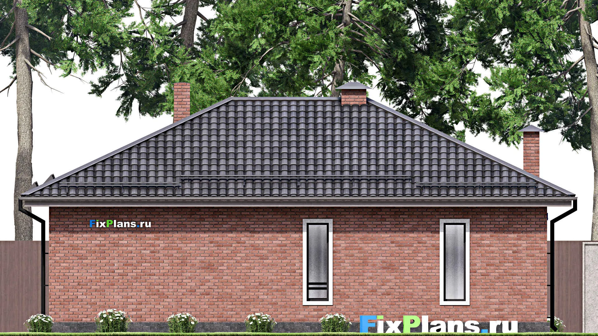 F-15434 - Проект бани 9 на 13, площадью 90 м² с комнатой отдыха, терассой и санузлом