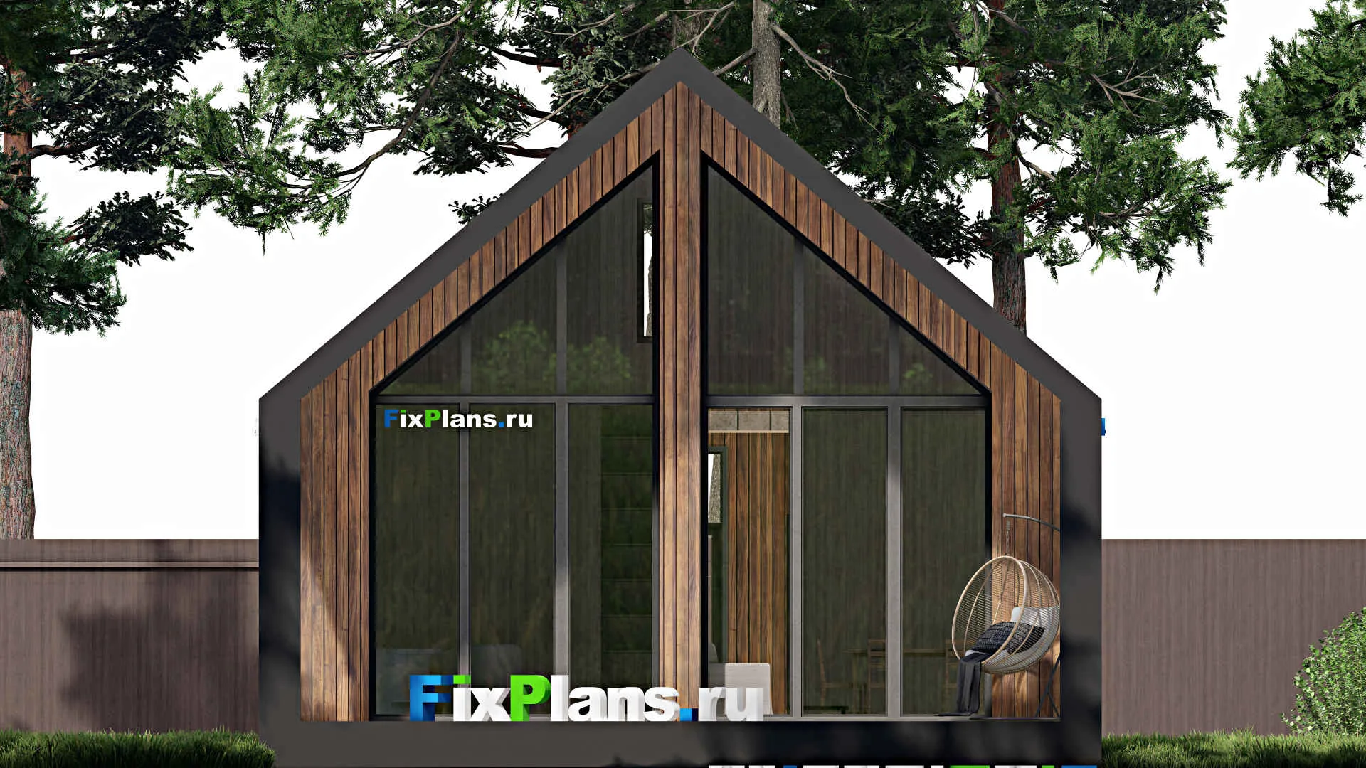 F-0314 - Проект дома с мансардой 9 на 12, площадью 140 м² с террасой и 3 спальнями