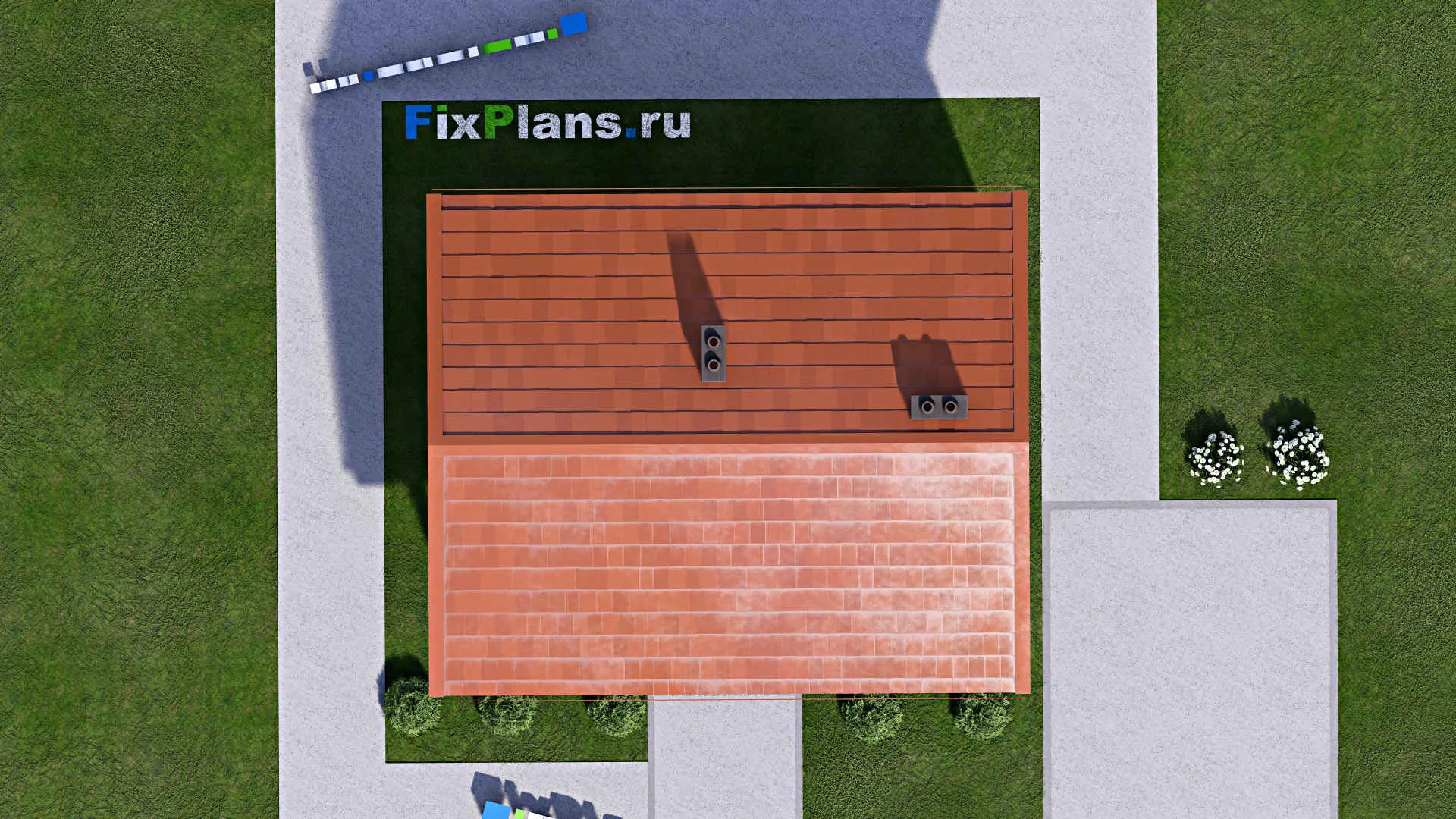 F-14948 - Проект бани 7 на 8, площадью 40 м² с санузлом