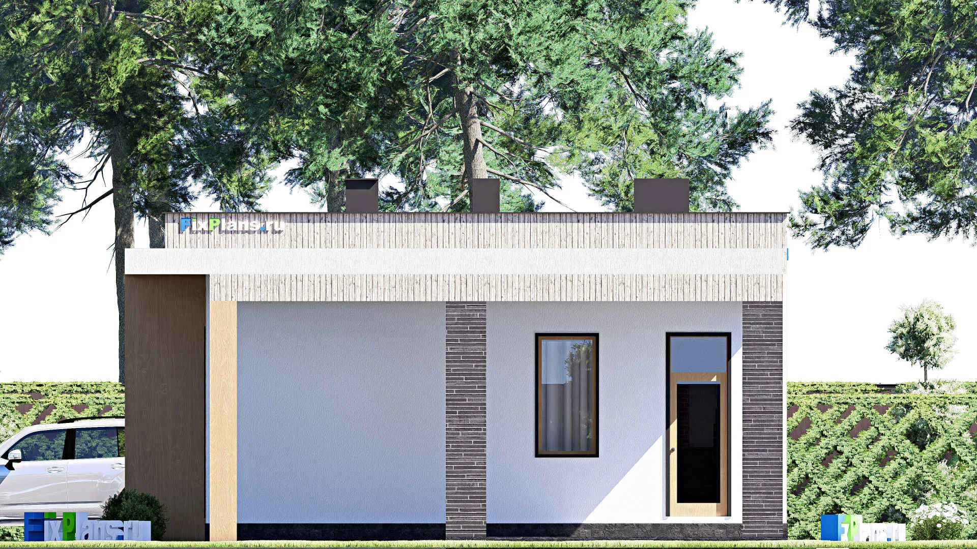 F-19313 - План одноэтажного дома 10 на 23, площадью 150 м² с 1 спальнями