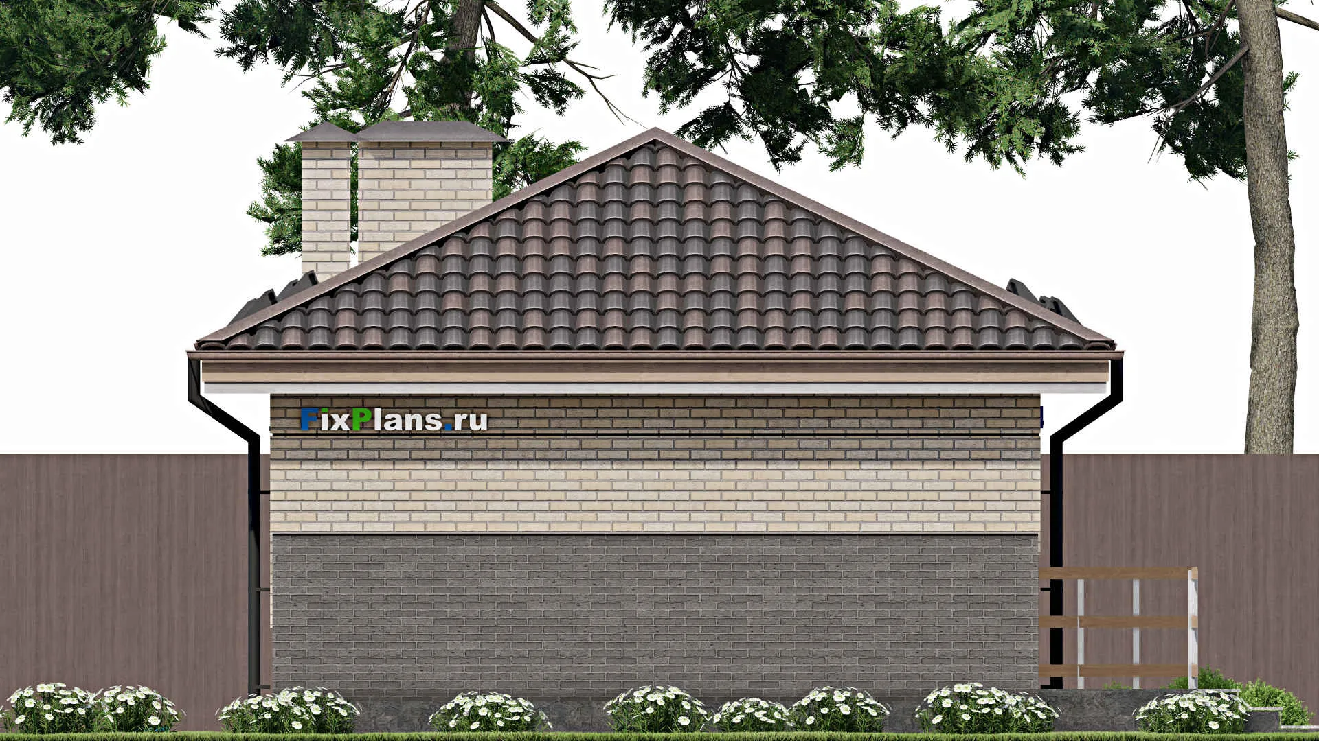 F-6371 - Проект бани 8 на 31, площадью 170 м² с терассой, бассейном, беседкой и санузлом