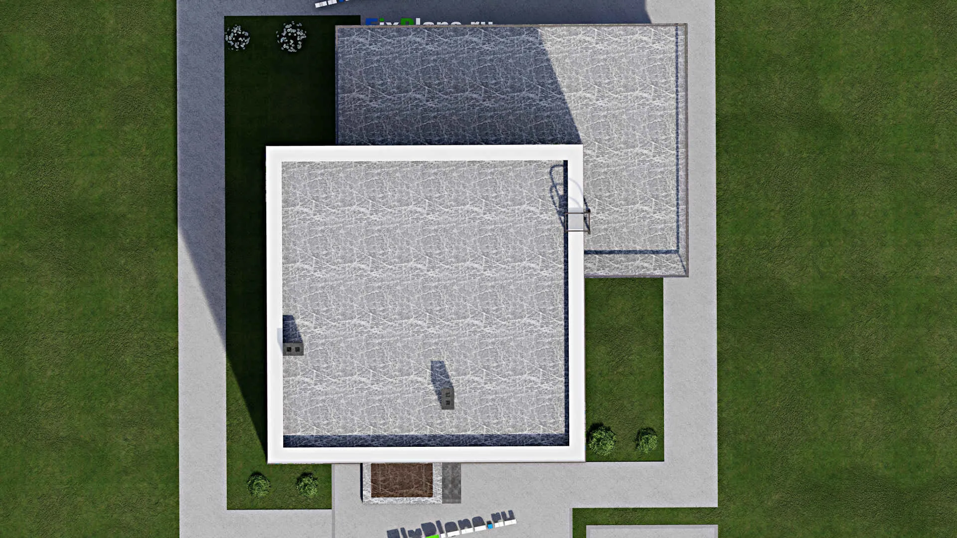 F-5120 - Проект двухэтажного дома 10 на 10, площадью 240 м² с террасой и 4 спальнями