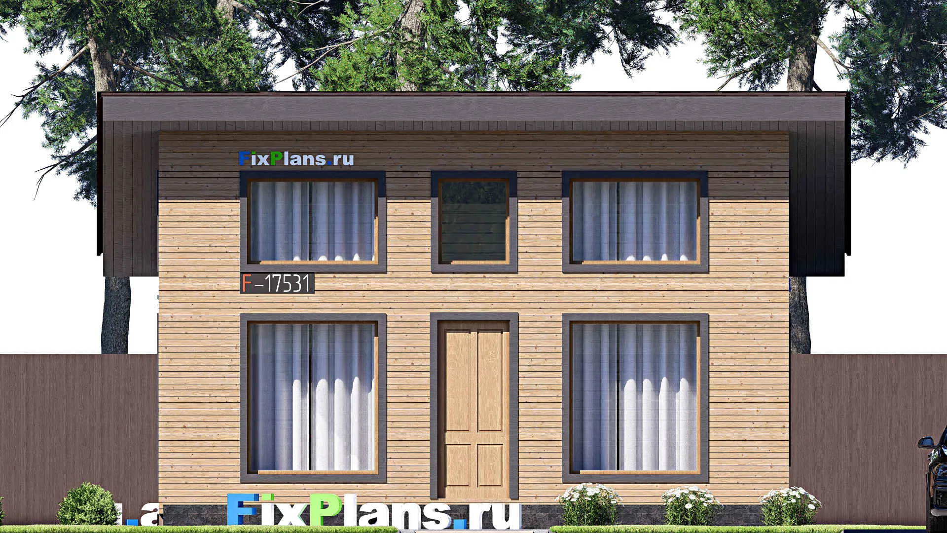 F-17531 - Проект одноэтажного дома 9 на 12, площадью 80 м² с 1 спальнями