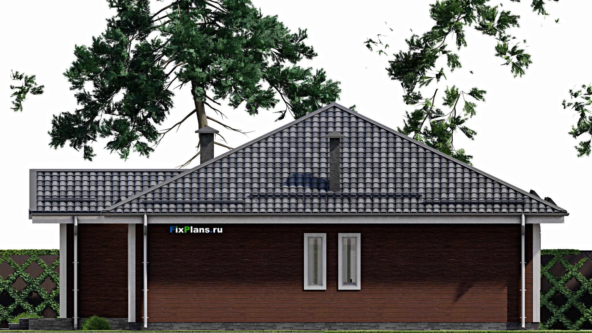 F-5903 - Проект одноэтажного дома 15 на 16, площадью 160 м² с 4 спальнями