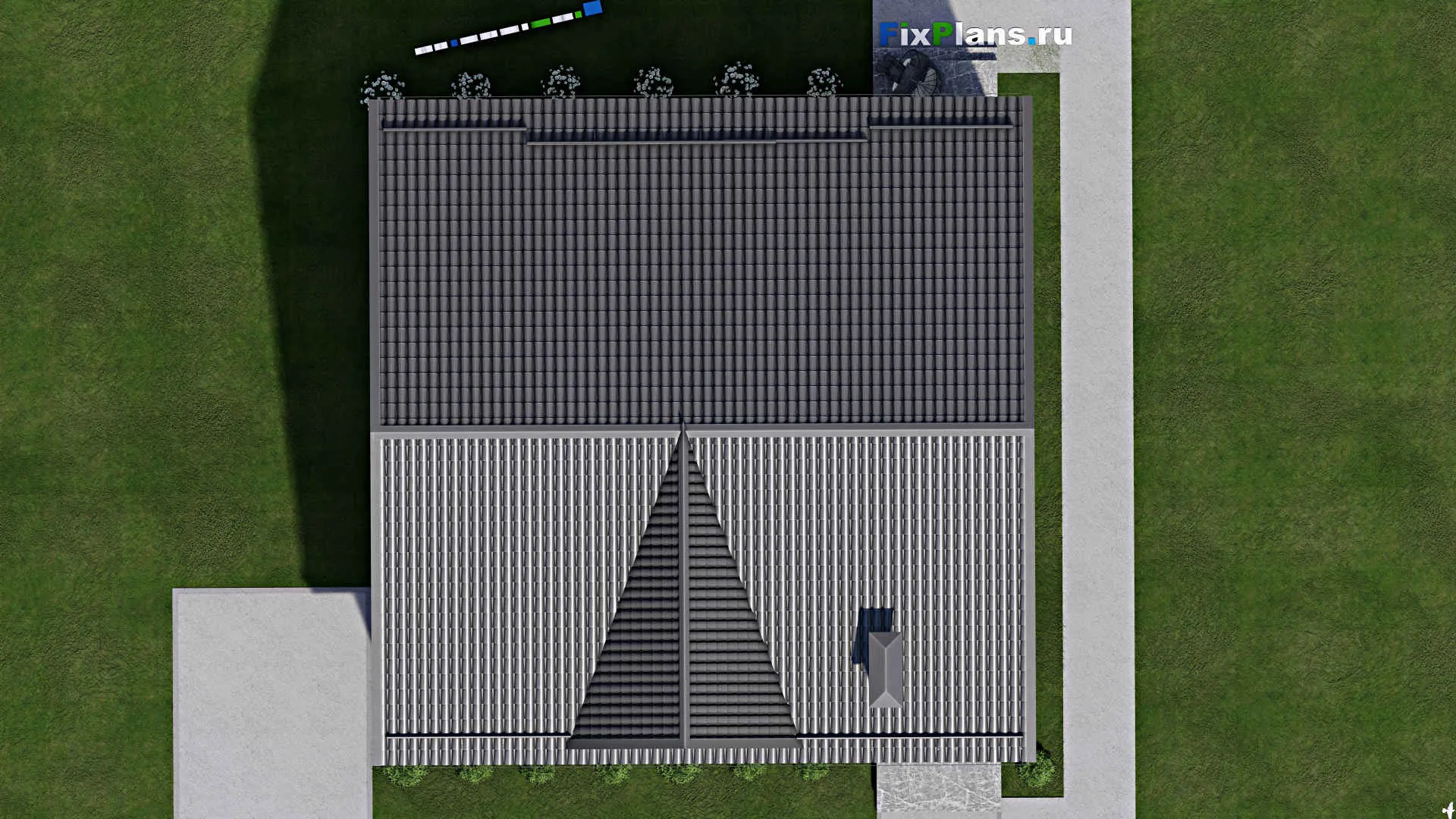 F-10169 - Планы дома с мансардой 13 на 15, площадью 310 м² с цокольным этажом и 5 спальнями