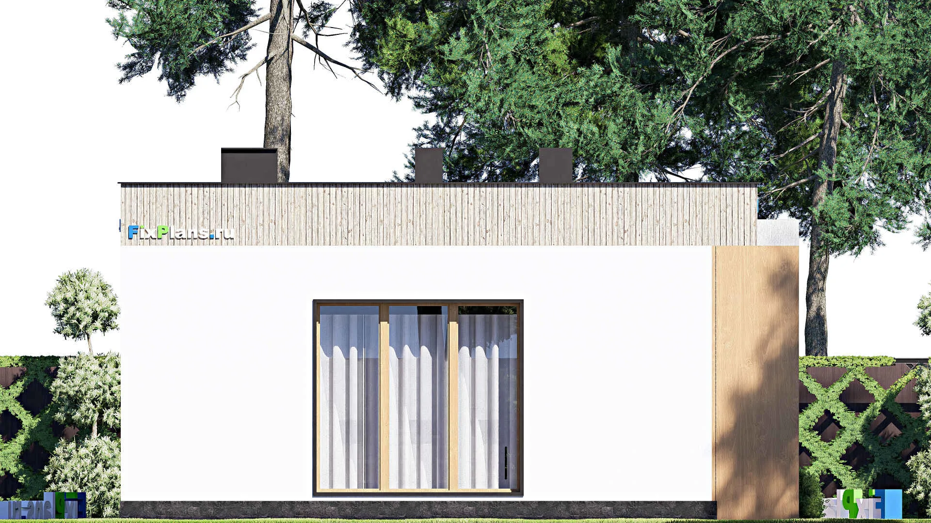 F-19313 - План одноэтажного дома 10 на 23, площадью 150 м² с 1 спальнями